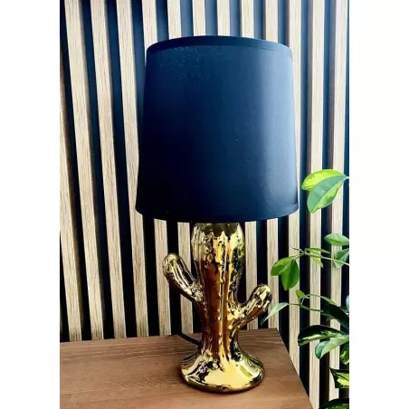 Lampa de birou model cactus, auriu/negru