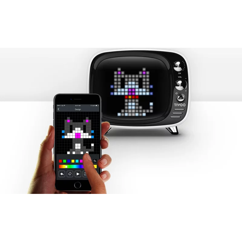 Boxa Bluetooth model Pixel art Divoom TIVOO 6W, negru