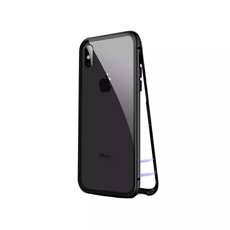 Husa protectie iPhone XS MAX magnetica, din sticla securizata, 360 grade, Gonga®