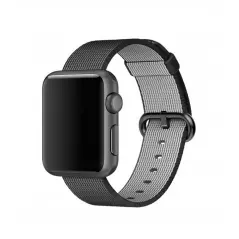 Curea compatibila Apple Watch, 38/40mm din nylon, negru