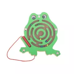 Jucarie magnetica labirint in forma de broscuta, verde, Gonga®