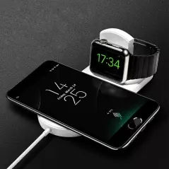 Incarcator universal wireless, 2 in 1, iPhone, alb,Gonga®