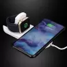 Incarcator universal wireless, 2 in 1, iPhone, alb,Gonga®