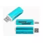 Micro cititor de carduri SDHC / SDXC, albastru