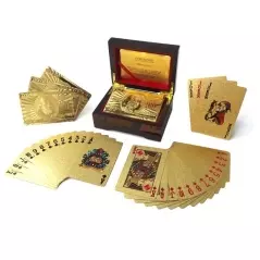 Cutie cu carti de joc model dolar,Gonga® - Auriu