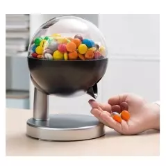 Dispenser automat pentru bomboane si gustari, forma rotunda, negru, Gonga®