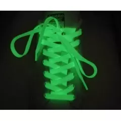 Sireturi fosforescente model sport, 100 cm, verde