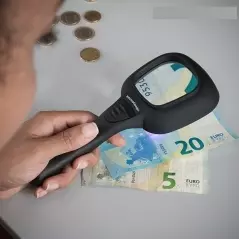 Lupa de mana cu marire 3X si iluminare LED, Gonga®