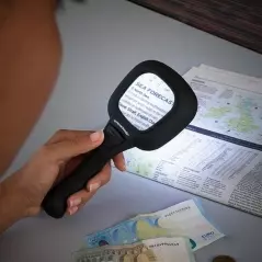 Lupa de mana cu marire 3X si iluminare LED, Gonga®