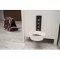 Castron cu sistem de prindere pe perete pentru animale de companie, 22 cm, alb
