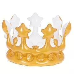 Coroana gonflabila pentru petreceri, 23 cm, auriu