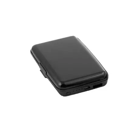 Baterie externa cu suport de carduri, 1800 mAh, 5 compartimente pentru carduri, Gonga®