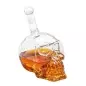 Decantor din sticla in forma de craniu, 700 ml, transparent,Gonga®