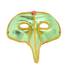 Masca carnaval venetian model Casanova, verde/galben