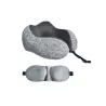 Set de perna si masca de dormit pentru calatorii, gri,Gonga®