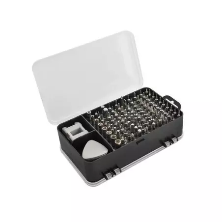 Trusa cu surubelnita si biti de precizie, 110 piese, gri/negru, Gonga®