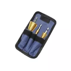 Set 3 burghie in trepte, 4-12, 4-20, 4-32mm, auriu, Gonga®