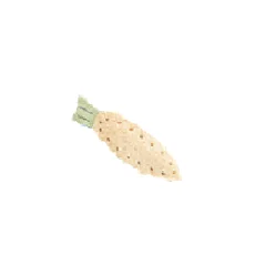 Jucarie din burete vegetal pentru rozatoare Trixie, nr. 61521, model morcov - Crem