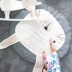 Saltea de joaca pentru bebelusi, model iepuras, 85 cm,Gonga®