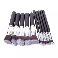 Set 10 pensule de machiaj din par sintetic, model clasic,Gonga®