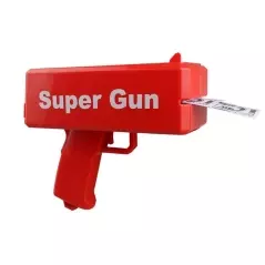 Jucarie lansator de bancnote, pentru petrecere, Super Gun, Gonga® - Rosu