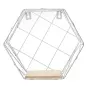 Raft de perete metalic hexagon, 15x10.5 cm, model carouri