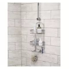 Etajera pentru baie cu 3 nivele si 2 cosuri, 28.5 x 65.5 x 12 cm