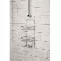 Etajera pentru baie cu 3 nivele si 2 cosuri, 28.5 x 65.5 x 12 cm