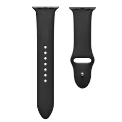 Curea compatibila Apple Watch 1/2/3/4, silicon, 38/40mm - Negru