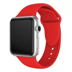 Curea compatibila Apple Watch 1/2/3/4, silicon, 38/40mm - Rosu