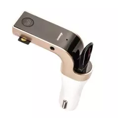 Modulator FM handsfree, cu bluetooth,usb si card SD, CARG7 - Auriu