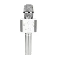 Microfon karaoke, wireless, boxa incorporata, egalizator, reincarcabil, Rotosonic - Argintiu