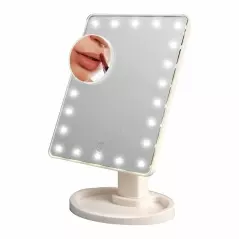 Oglinda cosmetica, Gonga, iluminare LED - Alb