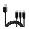 Cablu de incarcare rapida 3 in 1, universal, 1m,Gonga®