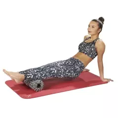 Rola din spuma pentru yoga si exercitii fizice, Gonga® - Alb/Negru