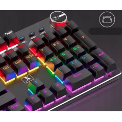 Tastatură mecanică RGB, model BK1000, Gonga®