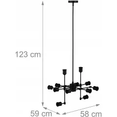 Lustra LOFT SPUTNIK, cu 12 pendule, Gonga®