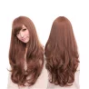 Peruca Par Lung Ondulat, Castaniu, 70cm, Gonga®