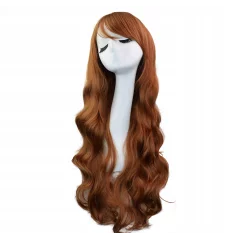 Peruca Par Lung Ondulat, Castaniu, 70cm, Gonga®