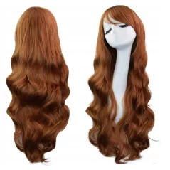 Peruca Par Lung Ondulat, Castaniu, 70cm, Gonga®