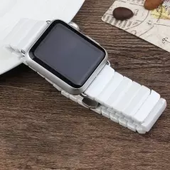 Curea compatibila Apple Watch, 42/44mm, ceramica, alb
