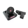 Ceas desteptator cu oprire alarma cu pistol infrarosu, afisaj LCD, Gonga®