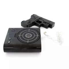 Ceas desteptator cu oprire alarma cu pistol infrarosu, afisaj LCD, Gonga®