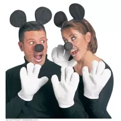 Set Mickey Mouse pentru adulti, amuzant, Gonga - Negru