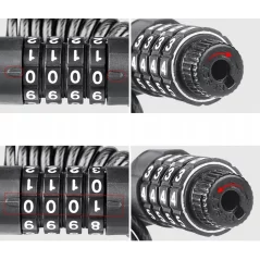 Antifurt pentru bicicleta spiralat, 1.2m, Gonga®