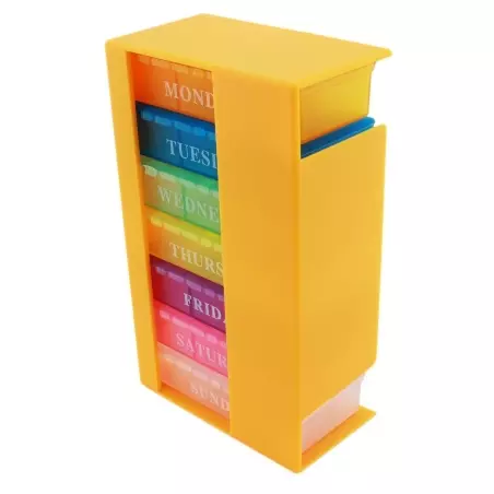 Organizator pentru pastile impartit pe zile, Portocaliu, Gonga®