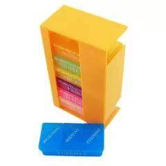Organizator pentru pastile impartit pe zile, Portocaliu, Gonga®