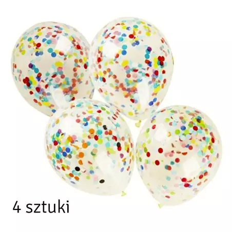 Set 4 baloane cu confetii, Gonga®