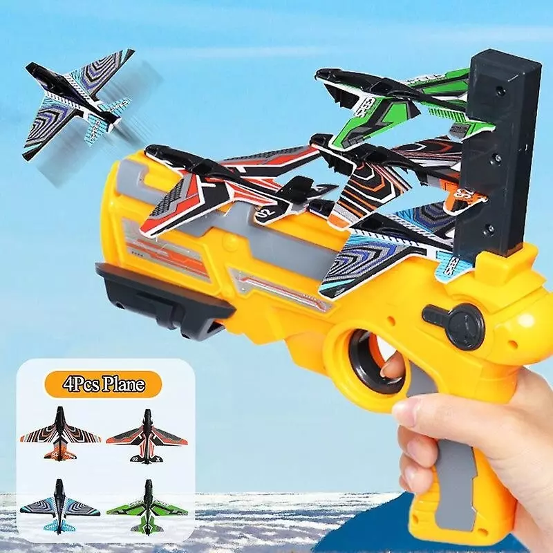Pistol de jucărie cu lansator de avioane + 4 avioane, Gonga