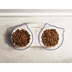 Castron dublu pentru animale de companie, transparent, Gonga®